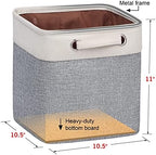 Cube Storage Bins 10.5” x 10.5 x 11” Cloth Baskets for Storage with Handles Storage bins for Shelf, Closet, Office Organizer, Set of 6 - Image 2