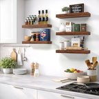 Sorbus 16 Inch Floating Shelves for Wall (3 Pack, Walnut) - Image 5
