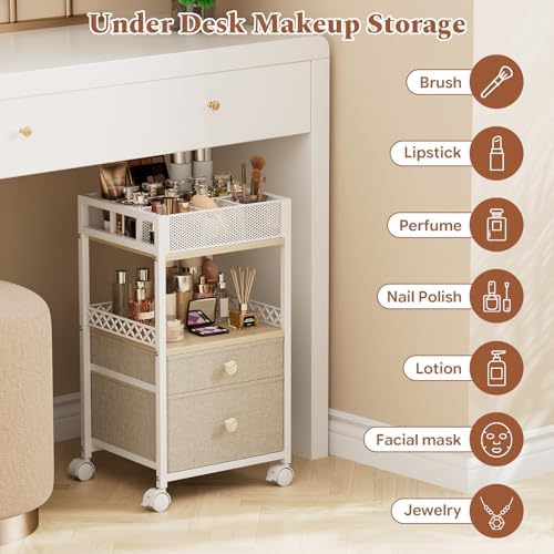 Plaviya Makeup Organizer Cart Under Desk Storage for Perfume Nail Skin Care - Image 5