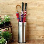 Umbrella Storage Bucket Indoor Umbrella Stand Organizer Stainless Steel Small Holder with Draining for Entryway Home Office Lobby - Image 3