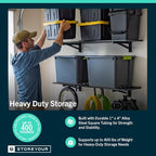 StoreYourBoard Garage Wall Shelf, 1x4 ft, Holds 400 lb, 6 Hooks, 2 Pack - Image 4