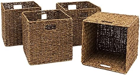 Foldable Storage Basket with Iron Wire Frame By Trademark Innovations (Set of 4) - Image 2