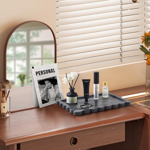 Scalloped Natural Marble Tray - Decorative Stone Tray for Bathroom & Vanity - Image 6