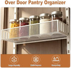 Over the Door Pantry Organizer, 8-Tier Heavy-Duty Door Spice Rack with Mesh Baskets, Height Adjustable & Anti-Swing Design, Pantry Door Organizers and Storage for Kitchen, Bathroom - Image 3