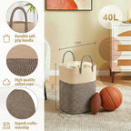 Artfeel Laundry Basket,Woven Cotton Rope Laundry Hamper,80L Versatile Storage for Dirty Clothes,Baby Toys,and Blankets in Bathroom, Nursery,and Living Room - Image 2