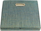 Posprica Storage Bins with Lids,13×13×13 Foldable Storage Cube Baskets Boxes Fabric Drawers for Closet Shelf Cabinet Bookcase,Set o f 4,Teal - Image 5