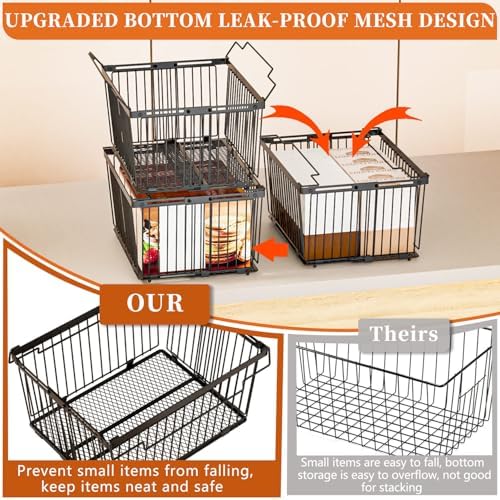 Large Freezer Organizer Bins for 5 to 9 Cu.Ft,Leak-Proof Bottom，4Pack - Image 3
