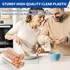 MesRosa Egg Holder for Fridge, Automatic Rolling Egg Organizer -3 Layer - Image 5