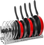 ROOHUA Pot and Pan Lid Organizer Rack for Under Cabinet, Grey by ROOHUA