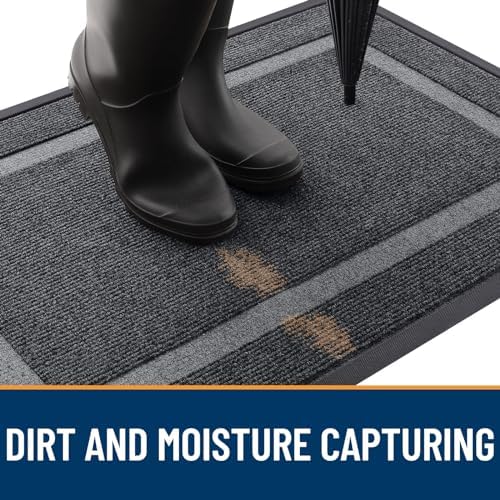 OLANLY Front Door Mat Outside 59x20, All-Season Heavy-Duty Rubber Doormat - Image 5