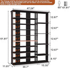HOMEFORT 10 Tiers Shoe Rack, 50 Pairs Large Shoe Shelf, 61.8" Tall Shoe Tower, Freestanding Shoe Rack Organizer with Open Shelves, Wood Shoe Stand for Boot Storage, for Closet, Entryway, Espresso - Image 3