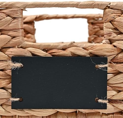 happimess Lane Hyacinth Wicker Pantry Baskets 9"x12"x5", Natural, Set of 4 - Image 4