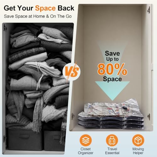 16 Pack Vacuum Storage Bags for Clothing Travel - Image 3