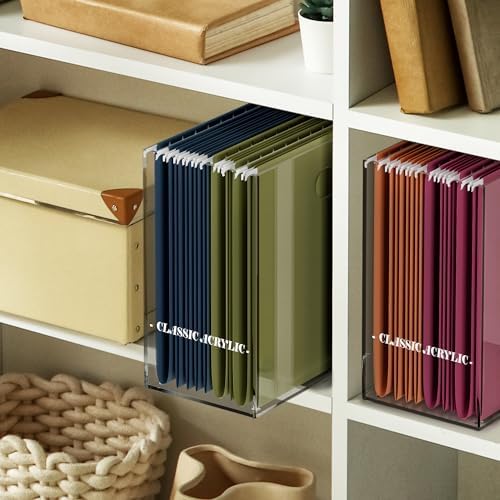 File Organizer for Desk - This Acrylic Storage Box is great for Office Organization - Its Modern Acrylic Magazine Holder makes a Great Gift for Home/Work Space - Image 5