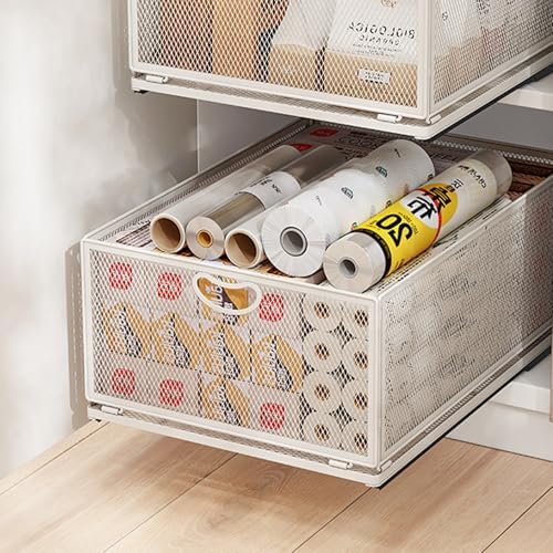 1 Pack Pull out Cabinet Organizer with Sliding Drawer,9.6"W x15.7"D x 8.4"H by ZHOHO+TANT