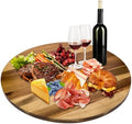 26'' Acacia Wooden Lazy Susan with 360 Rotation for Dining Table Top,Extra Large Wooden Serving Tray with Heavy Duty Rotating Wheel for Kitchen,Dining Table by Unknown