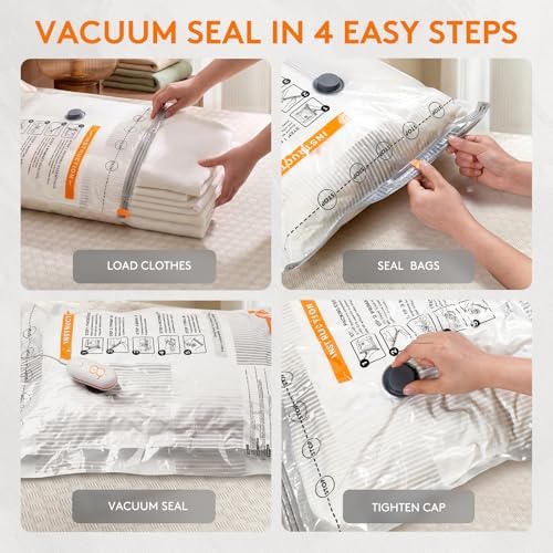 17 Combo Vacuum Seal Bags for Clothing Travel with USB/Type-C Pump - Image 5