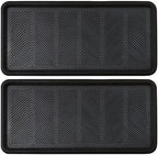 Rubber Boot Tray - 2 Pack Black 16x32 inch Waterproof Shoe Tray by Unknown
