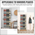 Windyun 2 Pcs 40 Pocket Over the Door Shoe Organizer, Gray - Image 6