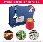 Tape Bag Sealer with 7 Bag Sealing Tape Manual Bag Sealer Metal Taper Dispenser with Trimmer Cutter Anti-Slip Supermarket Store Bag Sealing Machine for Home Bakery Supermarket - Image 3
