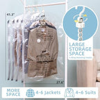 6 Pack Hanging Vacuum Storage Bags, Short Size(41.3 x27.6 inch) - Image 2