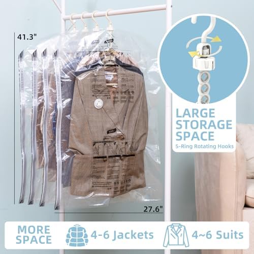 6 Pack Hanging Vacuum Storage Bags, Short Size(41.3 x27.6 inch) - Image 2