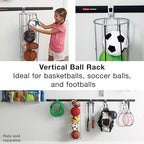 Rubbermaid Garage FastTrack Vertical Ball Rack Satin Nickel Wall Mounted Storage System Holds up to 50 pounds for Home/Garage Silver - Image 2