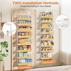 8 Tier Pantry Door Organizer Storage Spice Rack Adjustable Basket 73.35"H - Image 6