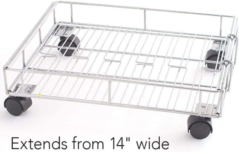 MSR Imports Expandable Rolling Metal Storage Basket-Home and Kitchen Storage Solution,Silver - Image 2