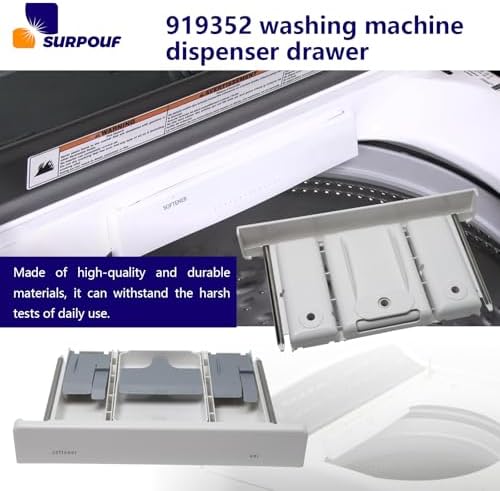 W10919352 Washing Machine Dispenser Drawer Replacement Compatible with Whirlpool Maytag 4455043 AP6037331 PS11770104 W10777533 W10794835 - Image 5
