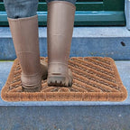FOOTMATTERS Ninamar Natural Coir Herringbone Door Mat - 24 x 16 inch - Image 2