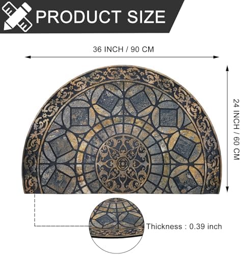 CHICHIC Entrance Door Mat Large 24 x 36 Inch Entry Way Doormat Front Door Rugs Outdoors Heavy Duty Welcome Mat Non Slip Rubber Back Low Profile for Garage, Patio, High Traffic Area, Grey - Image 3