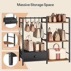 HOOBRO Purse Organizer Rack for Closet, 3-Tier Handbag Storage Stand - Image 6
