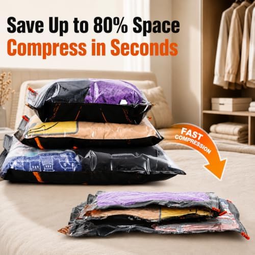 Vacuum Storage Bags for Travel with Rechargeable Pump, 20-Pack - Image 5
