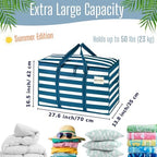 VENO 6 Pack Heavy Duty Moving Bags, Extra Large Storage Bags with Reinforced Handles & Strong Zippers, Foldable & Reusable Moving Box Alternative for Clothes & Dorm Storage - Image 2