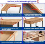BYMECOST No Drill Under Desk Laptop Mount, Metal Under Desk Storage Shelf - Image 3
