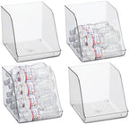 iDesign Plastic Water Bottle Organizer for Fridge, Clear, 4-Pack by iDesign