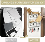 Key and Mail Holder for Wall, 2-Slot Mail Organizer Wall Mount 5 Key Hooks - Image 4