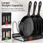 MUDEELA Expandable Pot Pan Lid Organizers inside Cabinet, 10 Divider 2-Pack - Image 4