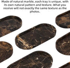 Natural Marble Tray Oval, Dark Brown, 10 x 5 x 0.6 - Image 4