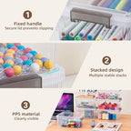 Small Storage Bins with Lids 3.2 QT Plastic Storage Containers for Organizing Stackable Clear Storage Boxes,Clear White(12 Packs) - Image 3