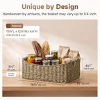 StorageWorks Large Wicker Baskets with Handles, Seagrass Basket, 1-Pack - Image 6