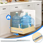 WelFurGeer Soft Close Pull Out Drawers for Cabinets, 14" W x 22" D Pull Out Cabinet Organizer, Space-Saving Cabinet Organizer with Easy Installation, Durable Pullout Drawers for Home Kitchen - Image 6