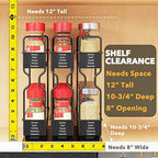 SpaceAid Pull Out Spice Rack Organizer, Heavy Duty Slide Out Seasoning Kitchen Organizer, Cabinet Organizer, with Labels, 7.7" W x10.75 D x10 H, 3 Drawers 2-Tier - Image 3