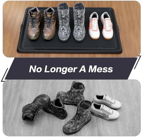 Boot Tray for Entryway, Rubber Mat for Shoe, 27.5"x16", 2 Pack - Image 5