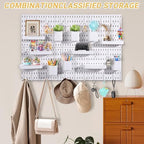 48 PCS Pegboard Wall Organizer Kit, 6 Panels with 42 Hooks and Baskets - Image 7