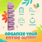Weekly Clothes Organizer for Kids, Monday through Friday Clothing, 6 Shelf - Image 6
