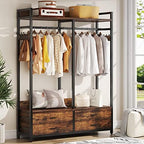 Tribesigns Freestanding Closet Organizer, Garment Rack with 4 Drawers - Image 4