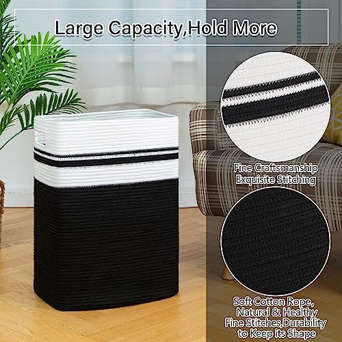 OIAHOMY 91L Laundry Hamper, XXXLarge Collapsible Laundry Basket Black - Image 6