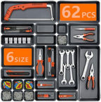 UPGRADED 6 SIZE & 62 PCS Tool Box Organizer Desk Drawer Organizer Tray Set by Unknown